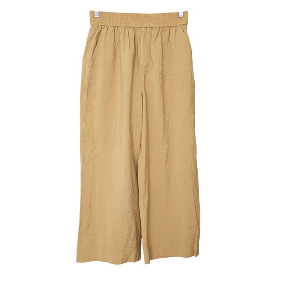 Madewell The Carley Wide-Leg Pant in Softdrape Womens Size M Desert Dune - Picture 1 of 6
